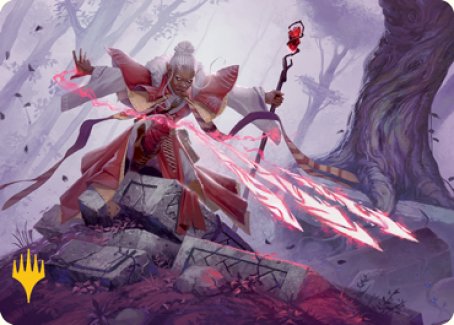 Magic Missile Art Card (Gold-Stamped Signature) [Dungeons & Dragons: Adventures in the Forgotten Realms Art Series] | Deep Dive Games St. Marys