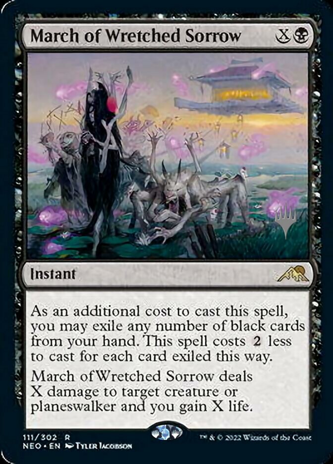 March of Wretched Sorrow (Promo Pack) [Kamigawa: Neon Dynasty Promos] | Deep Dive Games St. Marys