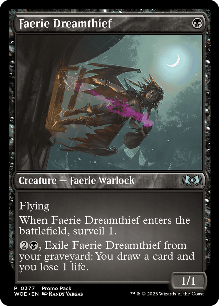 Faerie Dreamthief (Promo Pack) [Wilds of Eldraine Promos] | Deep Dive Games St. Marys