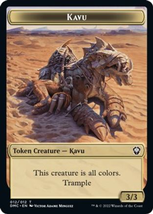 Kavu // Bear Double-Sided Token [Dominaria United Commander Tokens] | Deep Dive Games St. Marys