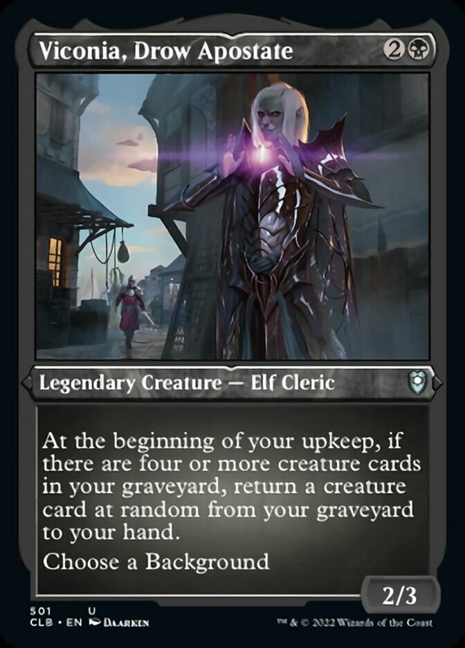 Viconia, Drow Apostate (Foil Etched) [Commander Legends: Battle for Baldur's Gate] | Deep Dive Games St. Marys