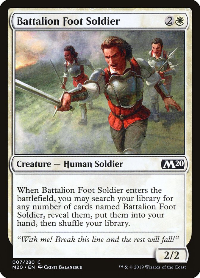 Battalion Foot Soldier [Core Set 2020] | Deep Dive Games St. Marys