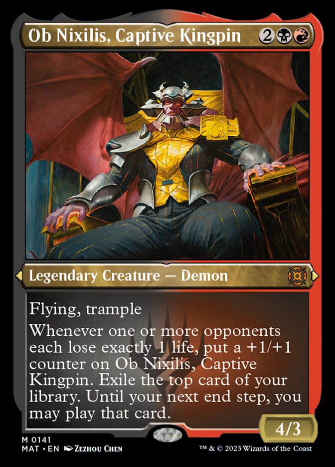 Ob Nixilis, Captive Kingpin (Foil Etched) [March of the Machine: The Aftermath] | Deep Dive Games St. Marys