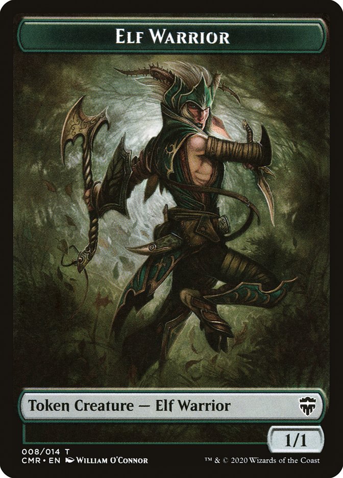 Copy (013) // Elf Warrior Double-Sided Token [Commander Legends Tokens] | Deep Dive Games St. Marys