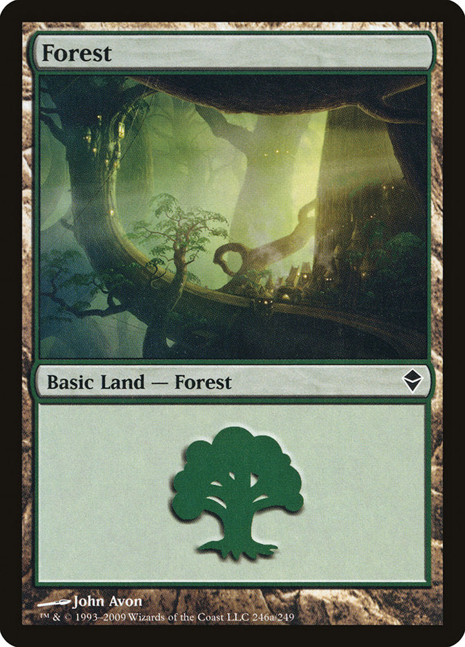 Forest (246a) [Zendikar] | Deep Dive Games St. Marys