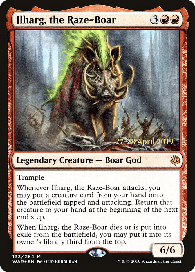 Ilharg, the Raze-Boar [War of the Spark Prerelease Promos] | Deep Dive Games St. Marys