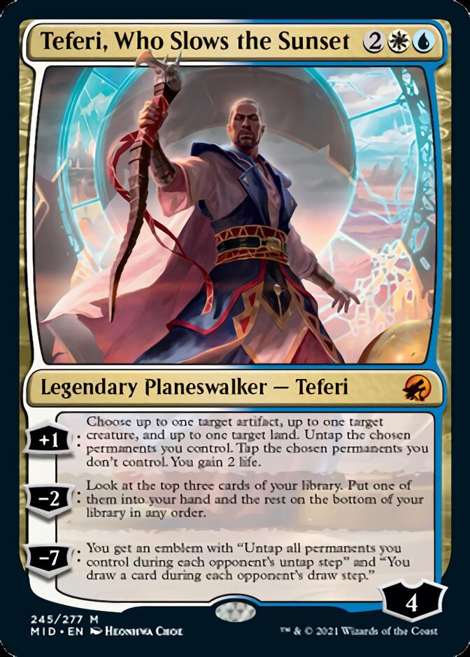 Teferi, Who Slows the Sunset [Innistrad: Midnight Hunt] | Deep Dive Games St. Marys