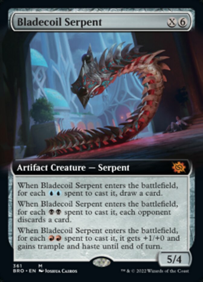 Bladecoil Serpent (Extended Art) [The Brothers' War] | Deep Dive Games St. Marys