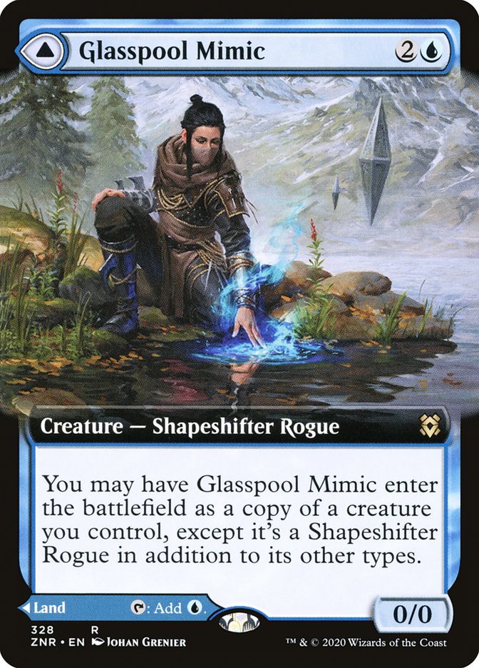 Glasspool Mimic // Glasspool Shore (Extended Art) [Zendikar Rising] | Deep Dive Games St. Marys