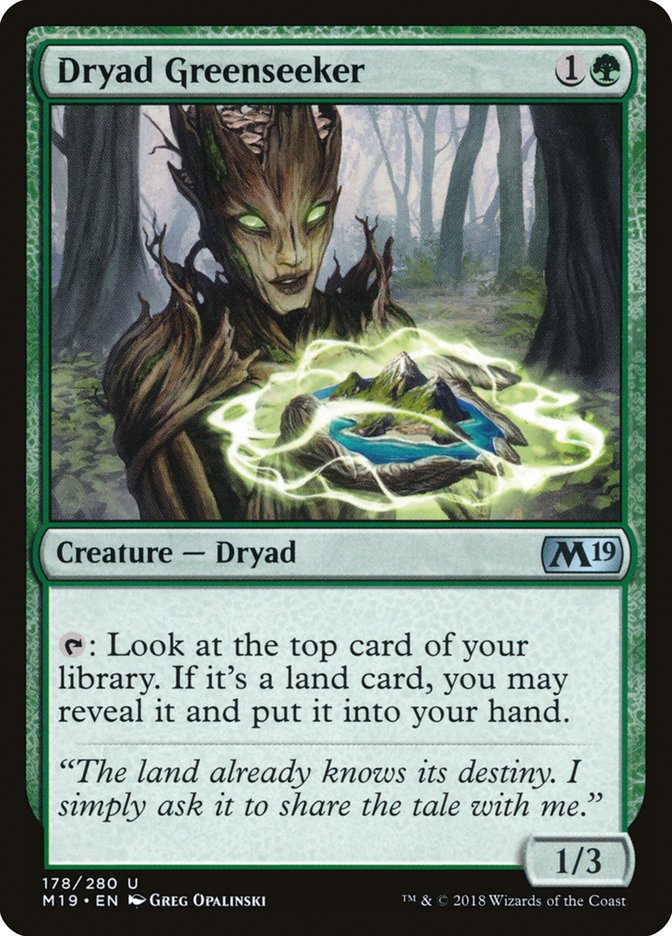 Dryad Greenseeker [Core Set 2019] | Deep Dive Games St. Marys