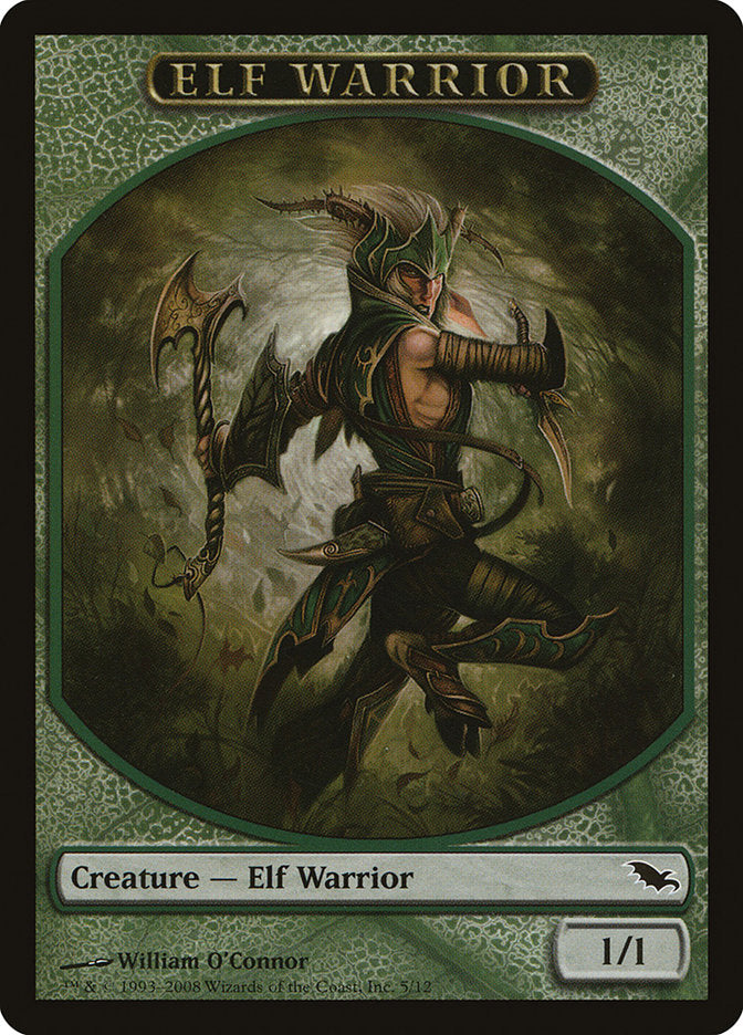 Elf Warrior Token (5/12) [Shadowmoor Tokens] | Deep Dive Games St. Marys