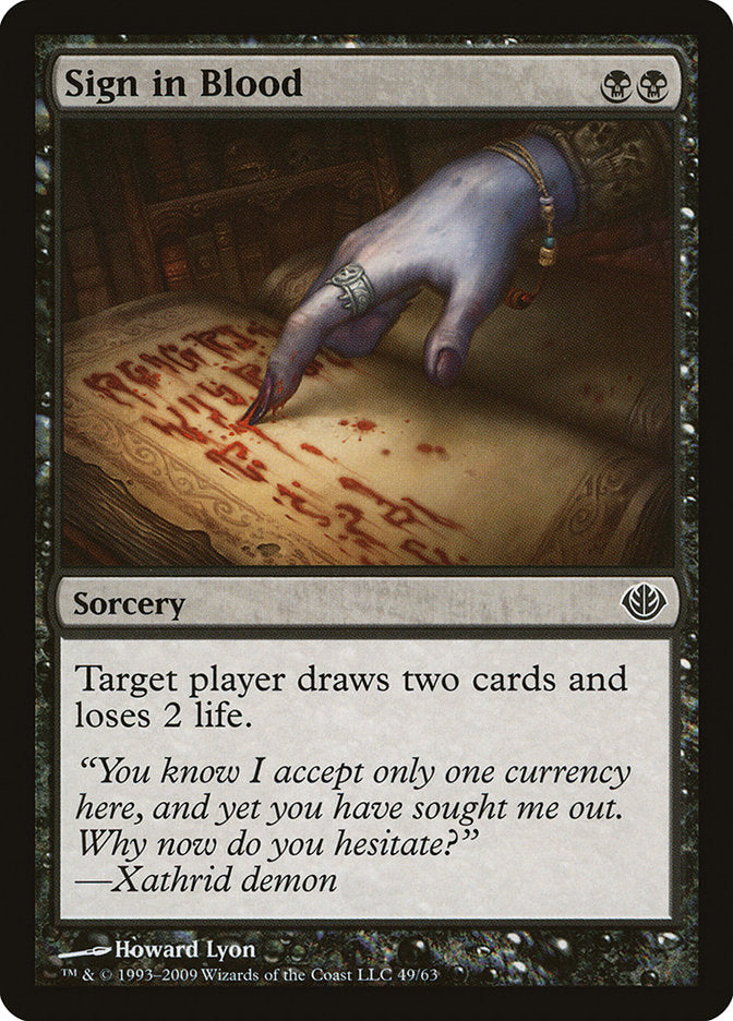 Sign in Blood [Duel Decks: Garruk vs. Liliana] | Deep Dive Games St. Marys
