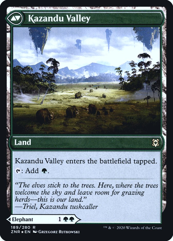 Kazandu Mammoth // Kazandu Valley [Zendikar Rising Prerelease Promos] | Deep Dive Games St. Marys