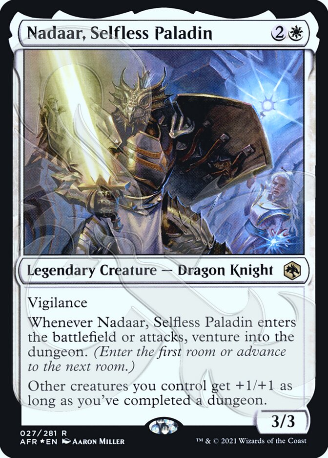 Nadaar, Selfless Paladin (Ampersand Promo) [Dungeons & Dragons: Adventures in the Forgotten Realms Promos] | Deep Dive Games St. Marys