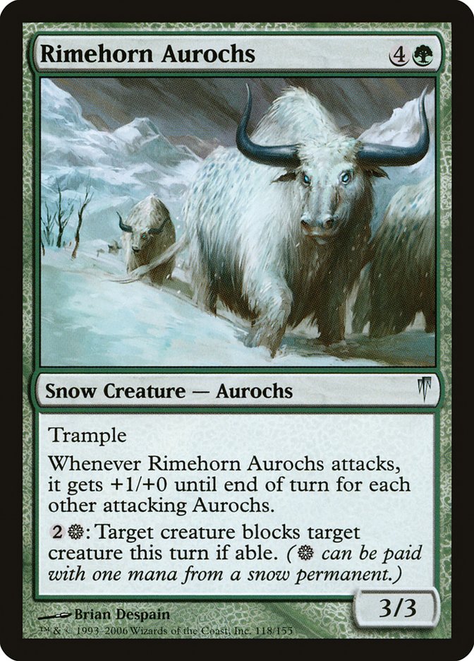 Rimehorn Aurochs [Coldsnap] | Deep Dive Games St. Marys