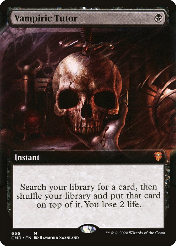 Vampiric Tutor (Extended Art) [Commander Legends] | Deep Dive Games St. Marys