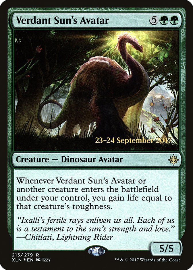 Verdant Sun's Avatar [Ixalan Prerelease Promos] | Deep Dive Games St. Marys