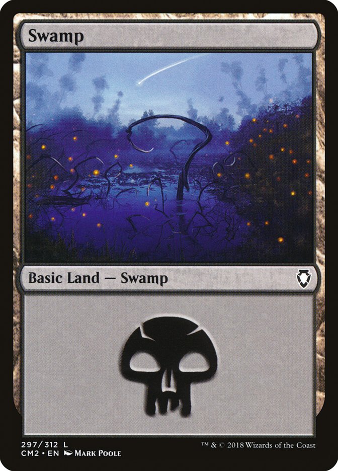 Swamp (297) [Commander Anthology Volume II] | Deep Dive Games St. Marys