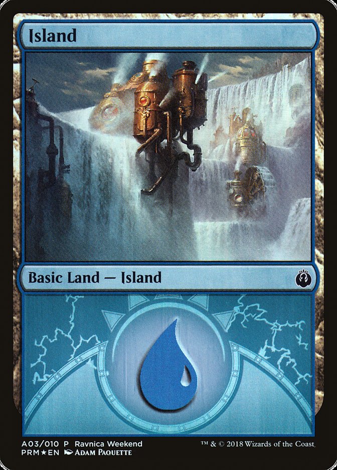 Island (A03) [Ravnica Allegiance Ravnica Weekend] | Deep Dive Games St. Marys