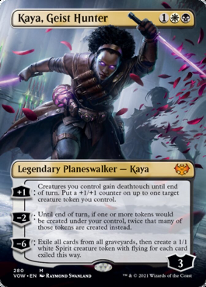 Kaya, Geist Hunter (Borderless) [Innistrad: Crimson Vow] | Deep Dive Games St. Marys