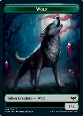 Blood // Wolf (014) Double-Sided Token [Innistrad: Crimson Vow Tokens] | Deep Dive Games St. Marys