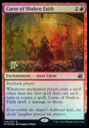 Curse of Shaken Faith [Innistrad: Midnight Hunt Prerelease Promos] | Deep Dive Games St. Marys