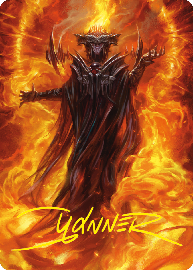 Sauron, the Dark Lord Art Card (Gold-Stamped Signature) [The Lord of the Rings: Tales of Middle-earth Art Series] | Deep Dive Games St. Marys