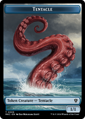 Tentacle // Koma's Coil Double-Sided Token [Murders at Karlov Manor Commander Tokens] | Deep Dive Games St. Marys