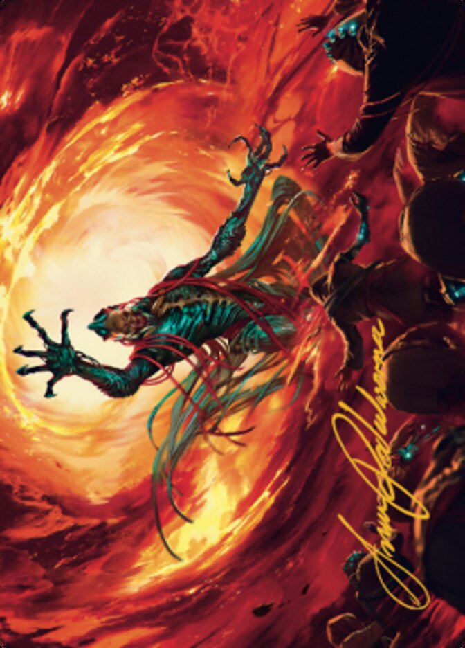 Gix, Yawgmoth Praetor Art Card (Gold-Stamped Signature) [The Brothers' War Art Series] | Deep Dive Games St. Marys