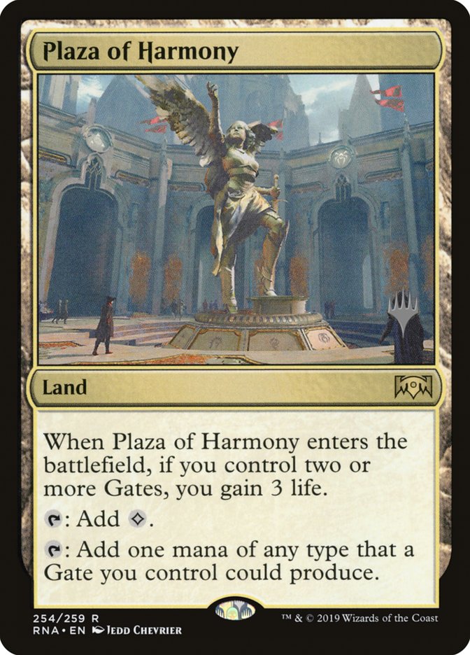 Plaza of Harmony (Promo Pack) [Ravnica Allegiance Promos] | Deep Dive Games St. Marys