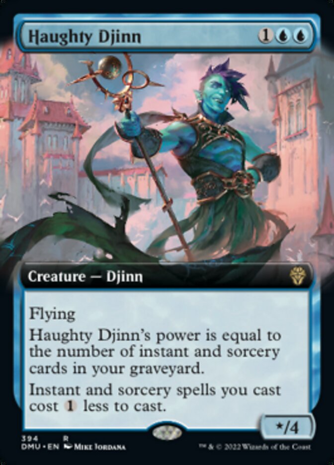 Haughty Djinn (Extended Art) [Dominaria United] | Deep Dive Games St. Marys