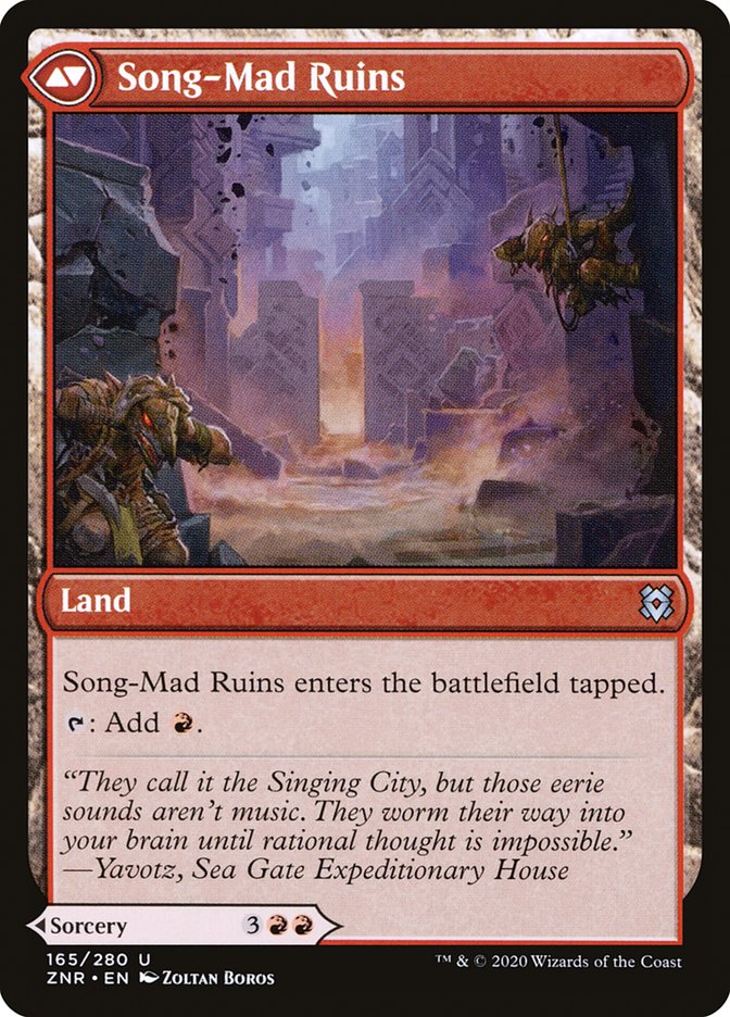 Song-Mad Treachery // Song-Mad Ruins [Zendikar Rising] | Deep Dive Games St. Marys