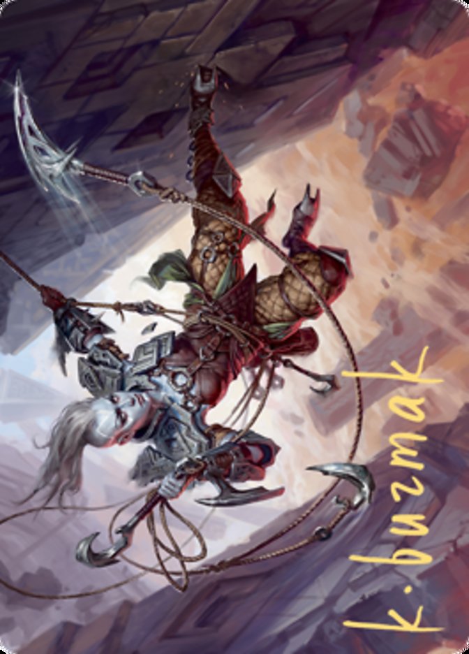 Akiri, Fearless Voyager Art Card (Gold-Stamped Signature) [Zendikar Rising Art Series] | Deep Dive Games St. Marys