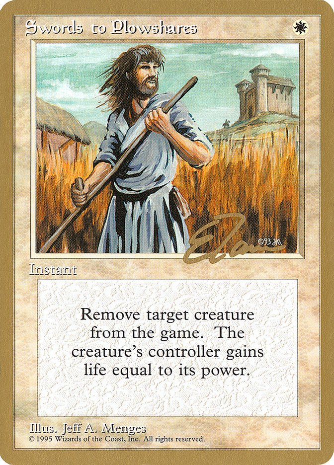 Swords to Plowshares (Eric Tam) [Pro Tour Collector Set] | Deep Dive Games St. Marys