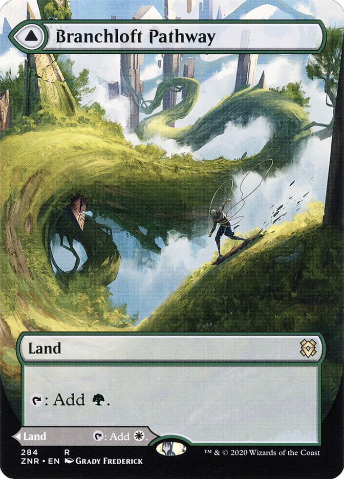 Branchloft Pathway // Boulderloft Pathway (Borderless Alternate Art) [Zendikar Rising] | Deep Dive Games St. Marys