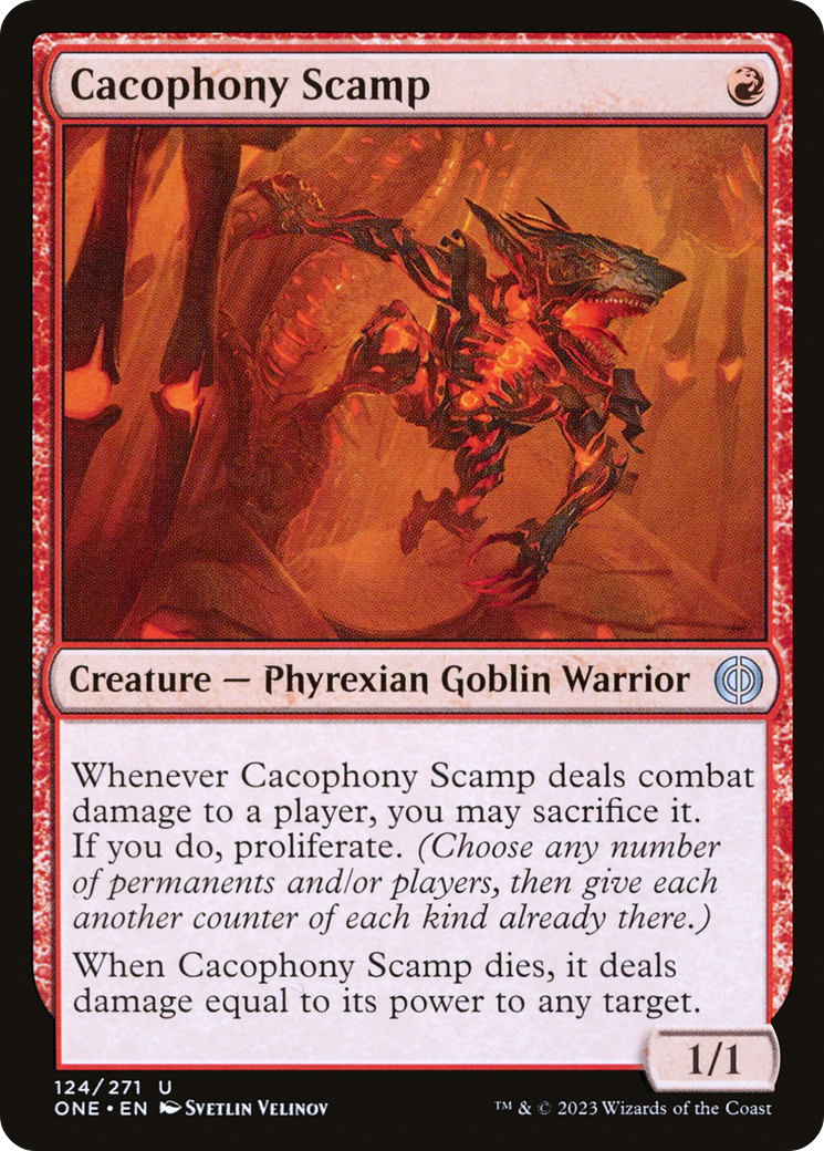 Cacophony Scamp [Phyrexia: All Will Be One] | Deep Dive Games St. Marys