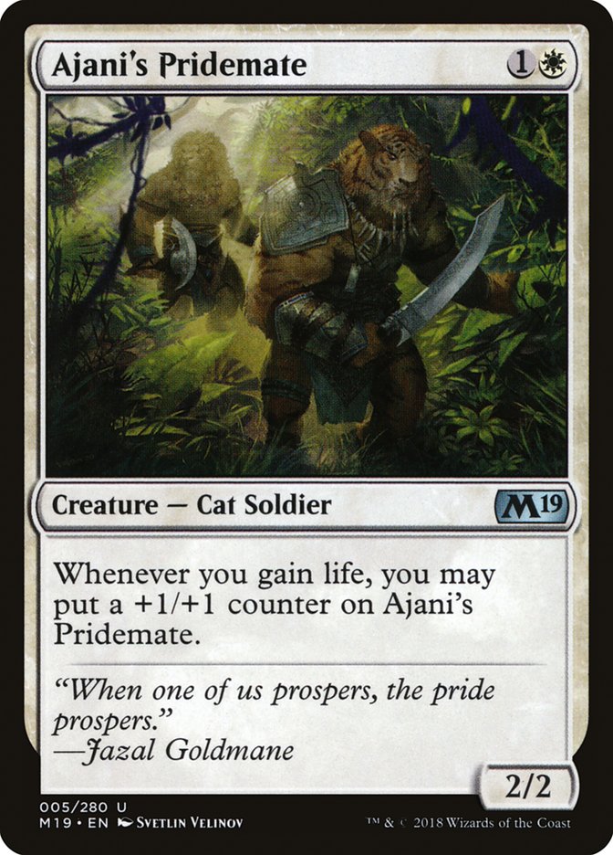 Ajani's Pridemate [Core Set 2019] | Deep Dive Games St. Marys