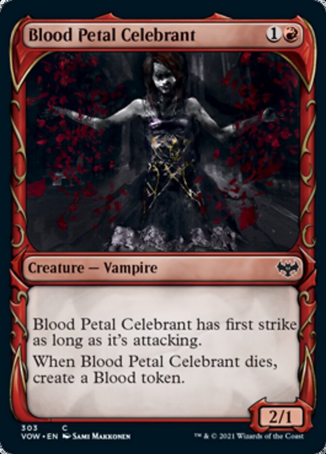 Blood Petal Celebrant (Showcase Fang Frame) [Innistrad: Crimson Vow] | Deep Dive Games St. Marys