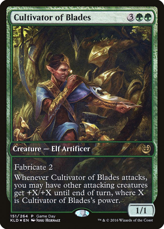 Cultivator of Blades (Game Day) [Kaladesh Promos] | Deep Dive Games St. Marys