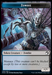 Wolf // Zombie (015) Double-Sided Token [Innistrad: Midnight Hunt Tokens] | Deep Dive Games St. Marys