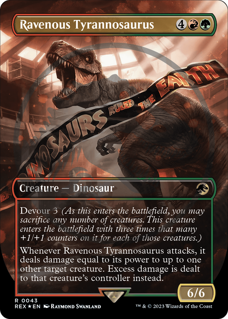 Ravenous Tyrannosaurus Emblem (Borderless) [Jurassic World Collection Tokens] | Deep Dive Games St. Marys