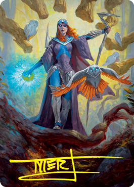 Kasmina, Enigma Sage Art Card (Gold-Stamped Signature) [Strixhaven: School of Mages Art Series] | Deep Dive Games St. Marys