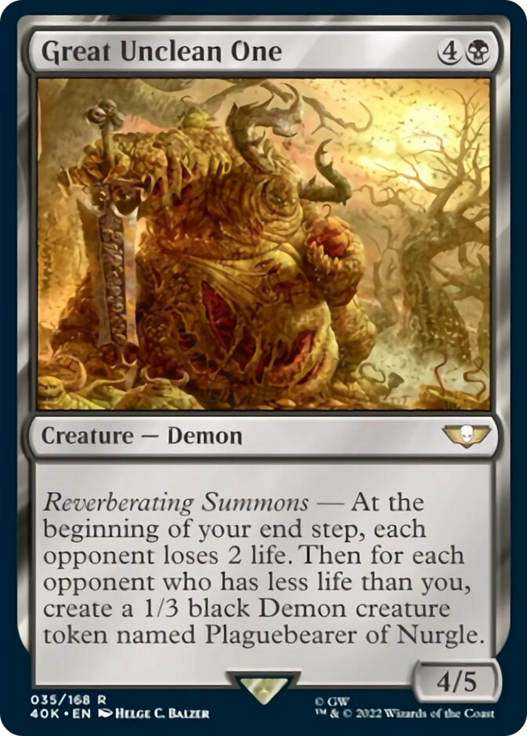 Great Unclean One (Surge Foil) [Warhammer 40,000] | Deep Dive Games St. Marys