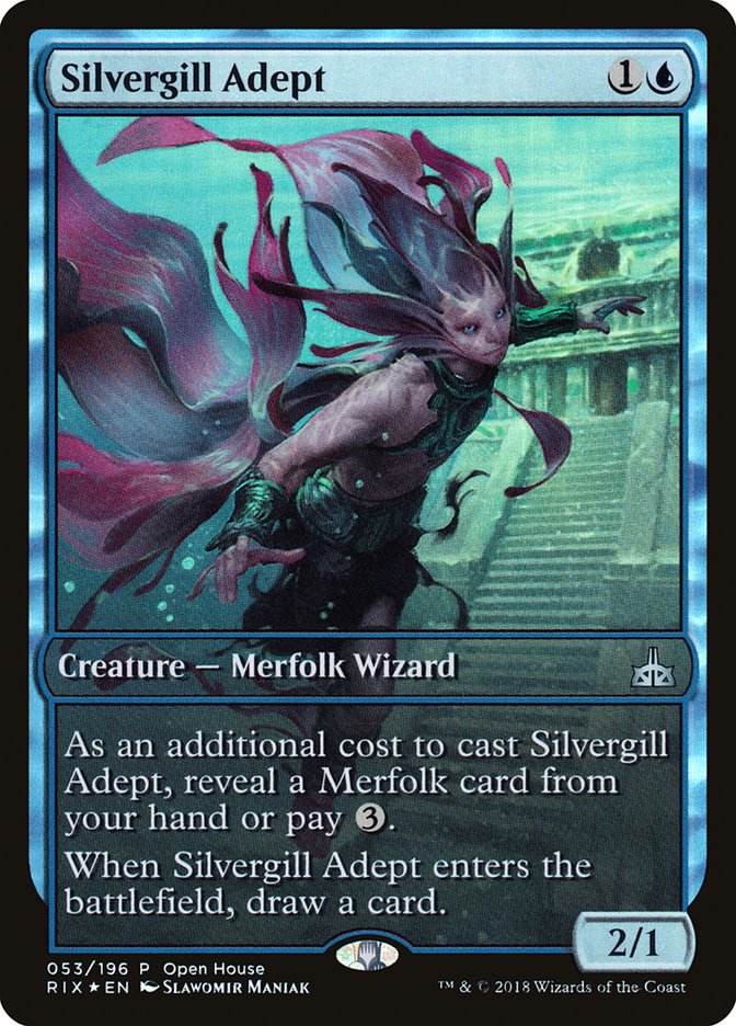 Silvergill Adept (Open House) (Extended Art) [Rivals of Ixalan Promos] | Deep Dive Games St. Marys