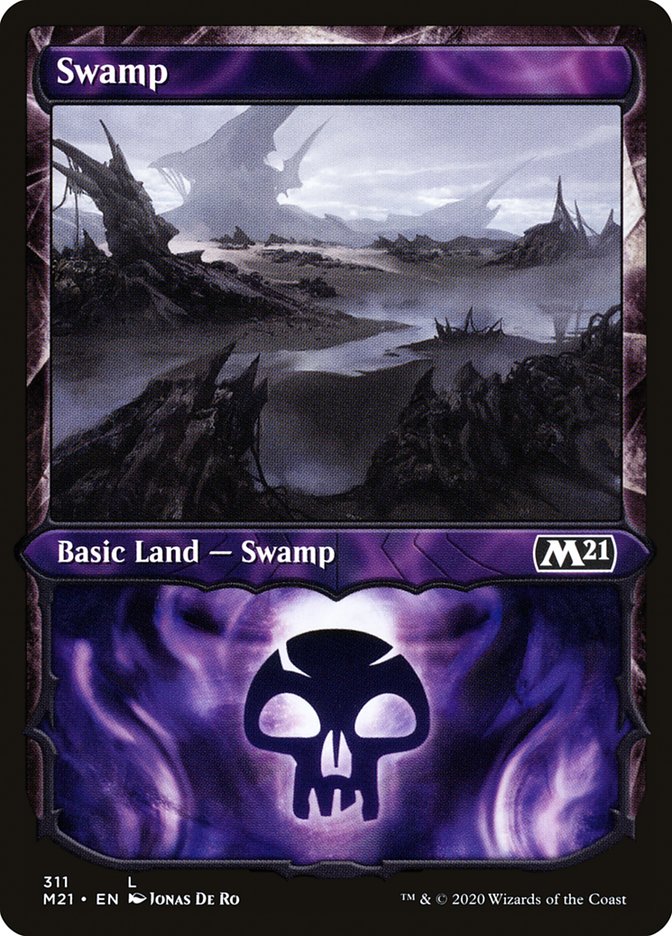 Swamp (311) (Showcase) [Core Set 2021] | Deep Dive Games St. Marys