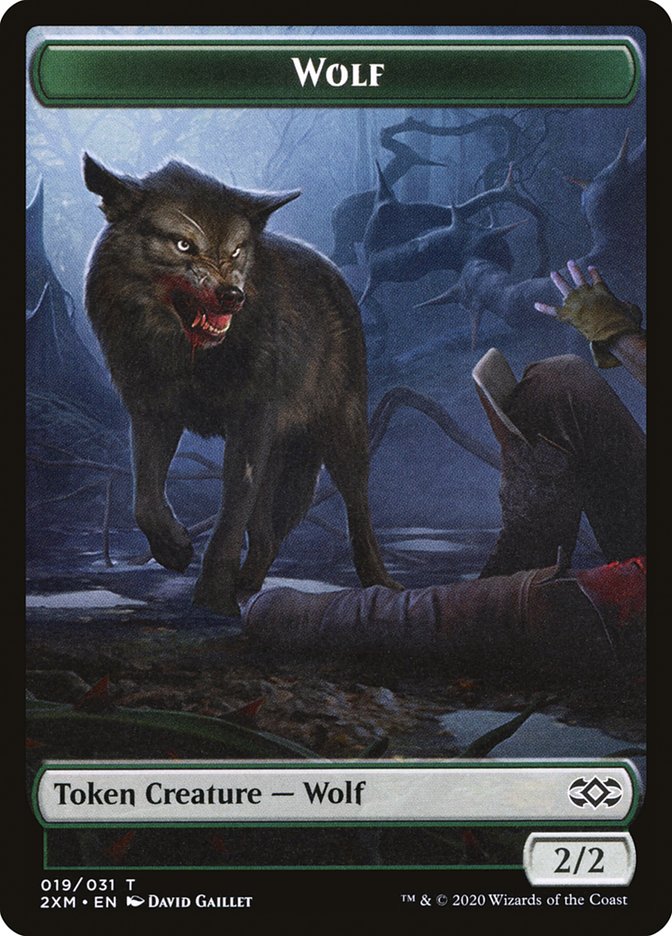 Copy // Wolf Double-Sided Token [Double Masters Tokens] | Deep Dive Games St. Marys