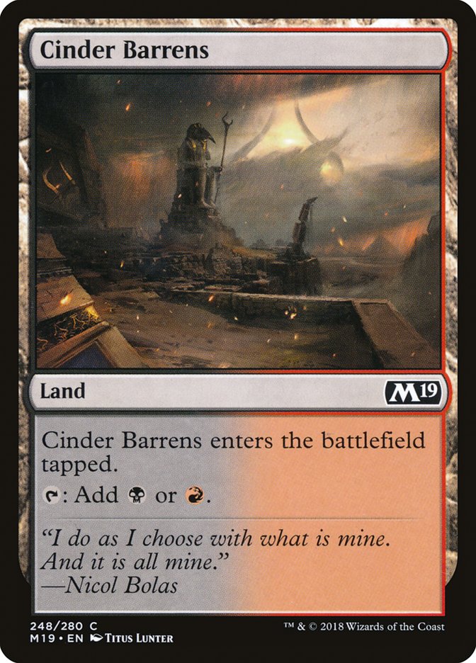 Cinder Barrens [Core Set 2019] | Deep Dive Games St. Marys