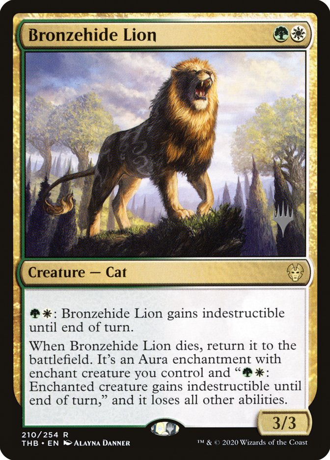 Bronzehide Lion (Promo Pack) [Theros Beyond Death Promos] | Deep Dive Games St. Marys