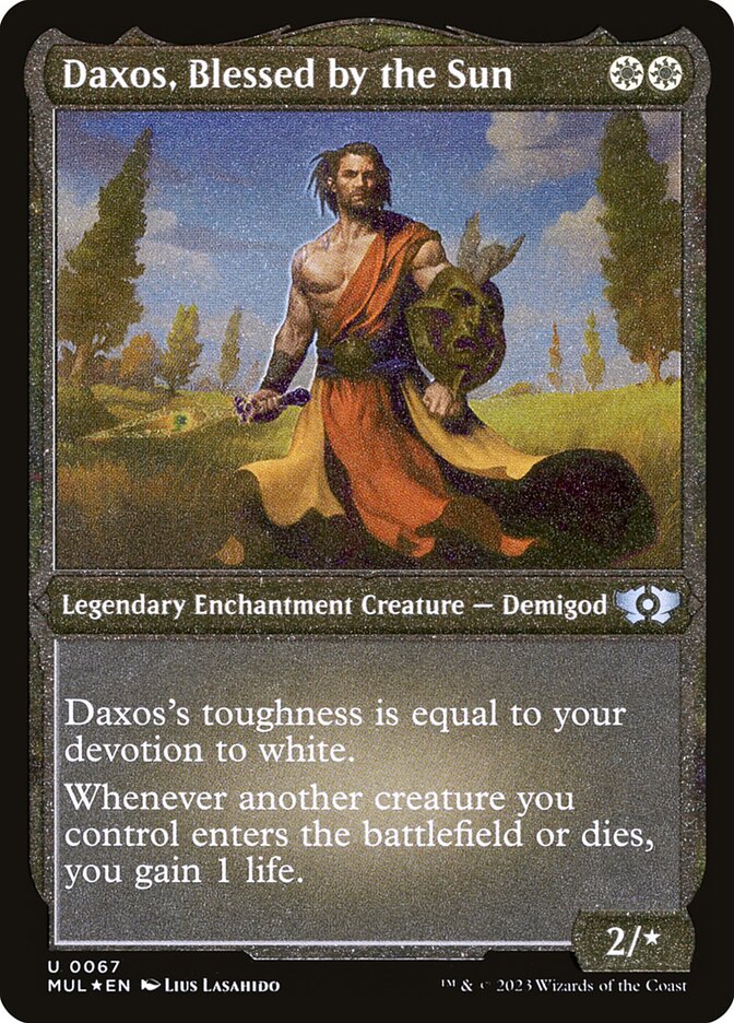 Daxos, Blessed by the Sun (Foil Etched) [Multiverse Legends] | Deep Dive Games St. Marys