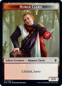 Human Cleric // Food (17) Double-Sided Token [Throne of Eldraine Tokens] | Deep Dive Games St. Marys